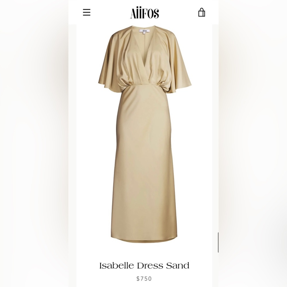 AIIFOS dress Size: S. Color: Yellow/Wear once ( tag still on)